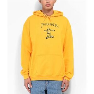 Thrasher Hoodie Gonz Logo Yellow Medium